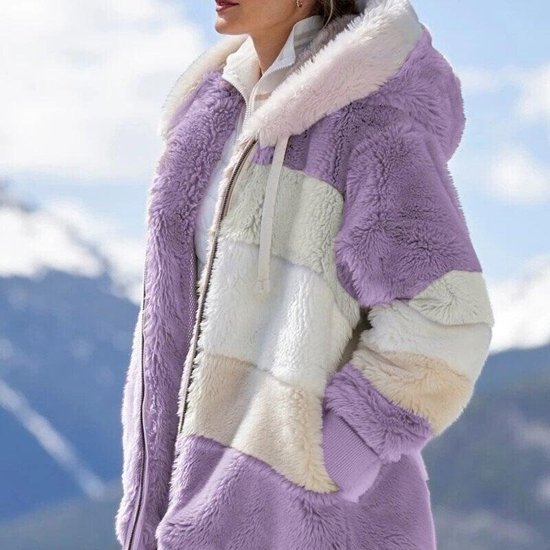 Quiltet ytterjakke med kontrast for en raffinert varme