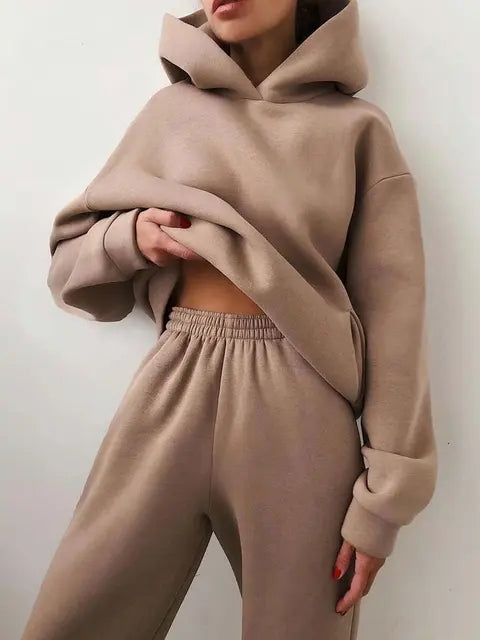 Conjunto chique de conforto de inverno