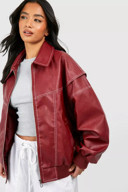 Chaqueta bomber de cuero Lara – Estilo y comodidad máxima 